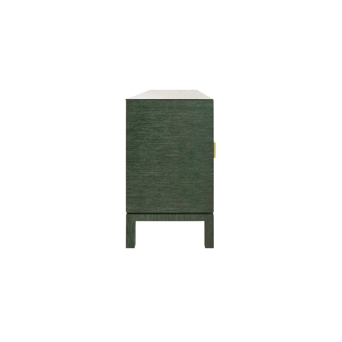 Effie Green Grasscloth Buffet Table by Worlds Away at Fig Linens and Home - Side View 1