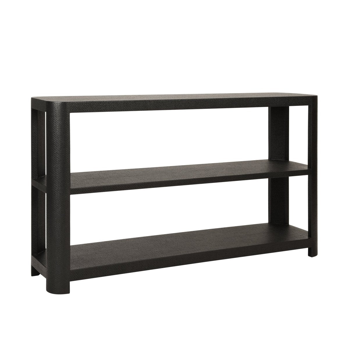 Emery Black Console Table by Worlds Away at Fig Linens and Home - Angle View