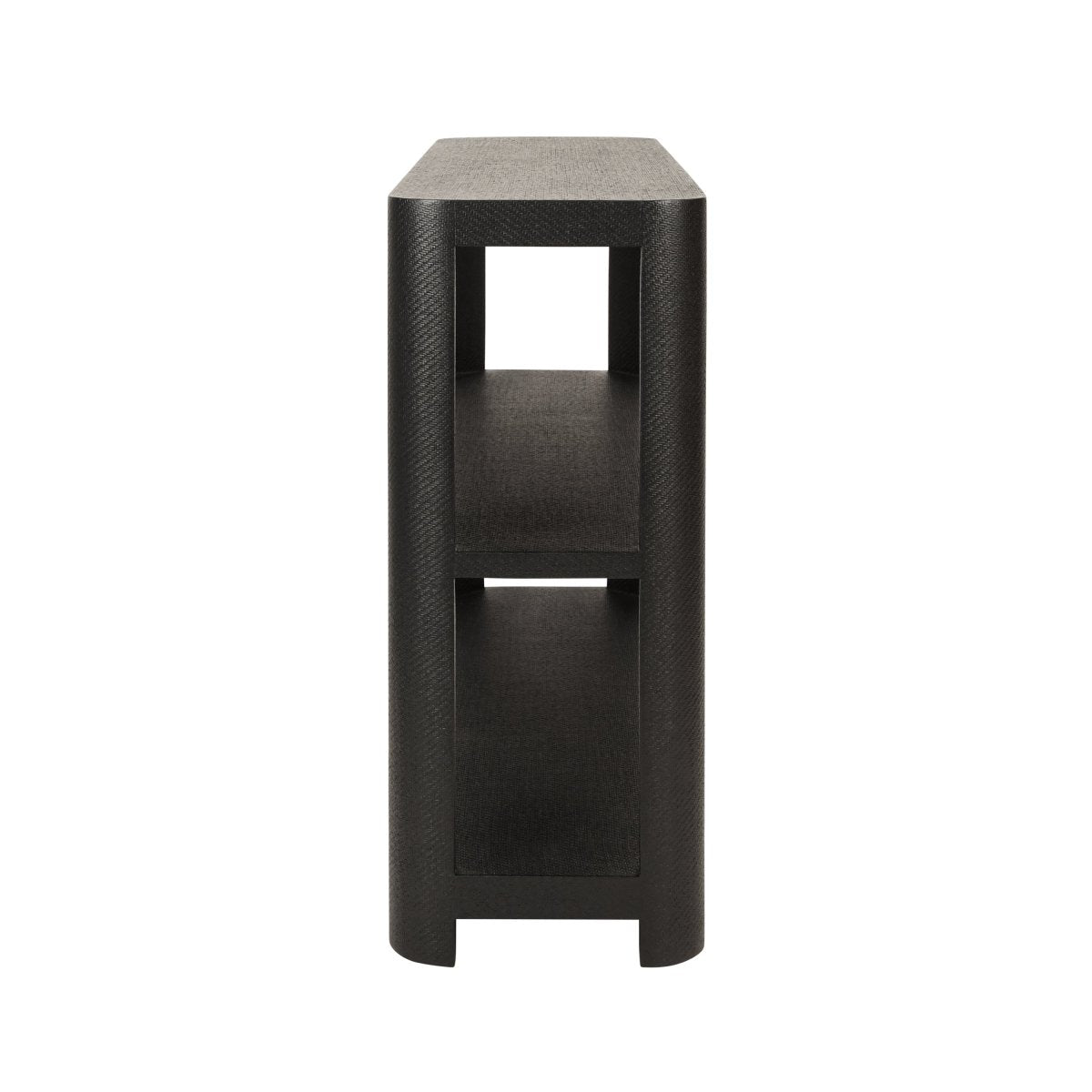 Emery Black Console Table by Worlds Away at Fig Linens and Home - Side View