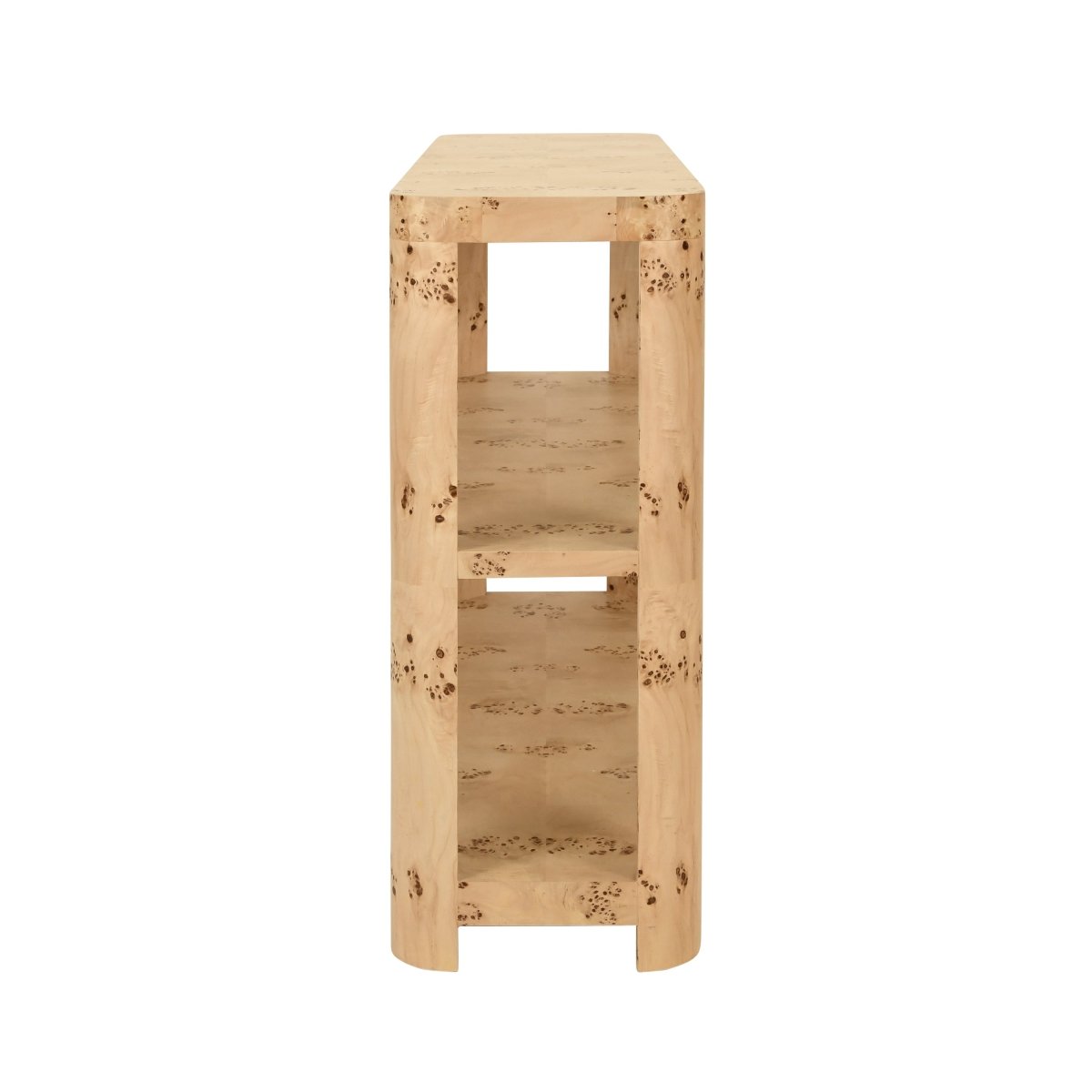 Emery Burlwood Console Table by Worlds Away at Fig Linens and Home - Side View
