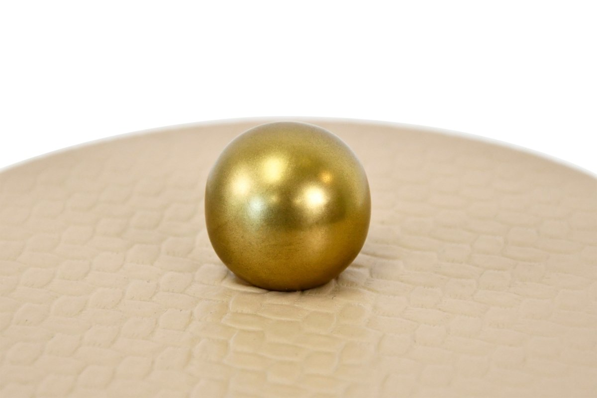 Worlds Away Emma Round Ivory Container | Decorative Round Box with Lid at Fig Linens and Home 5