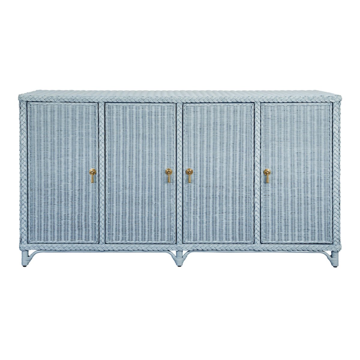Worlds Away Evander Light Blue Cabinet at Fig Linens and Home - Front