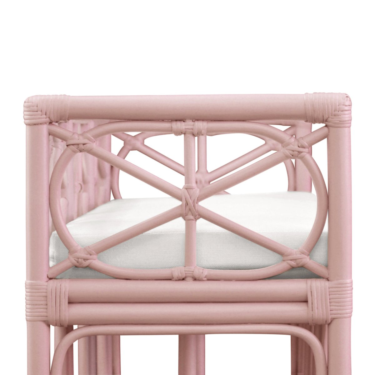 Worlds Away Ferguson Pink Bench at Fig Linens and Home - Detail 3
