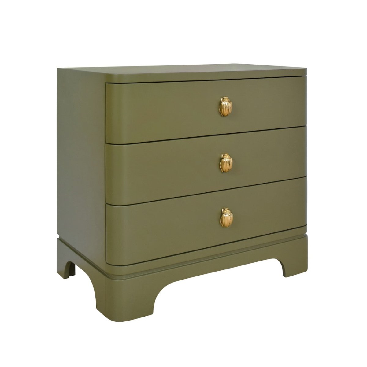 Fortune Olive Green Side Table | Worlds Away Night Stands & End Tables at Fig Linens and Home 3