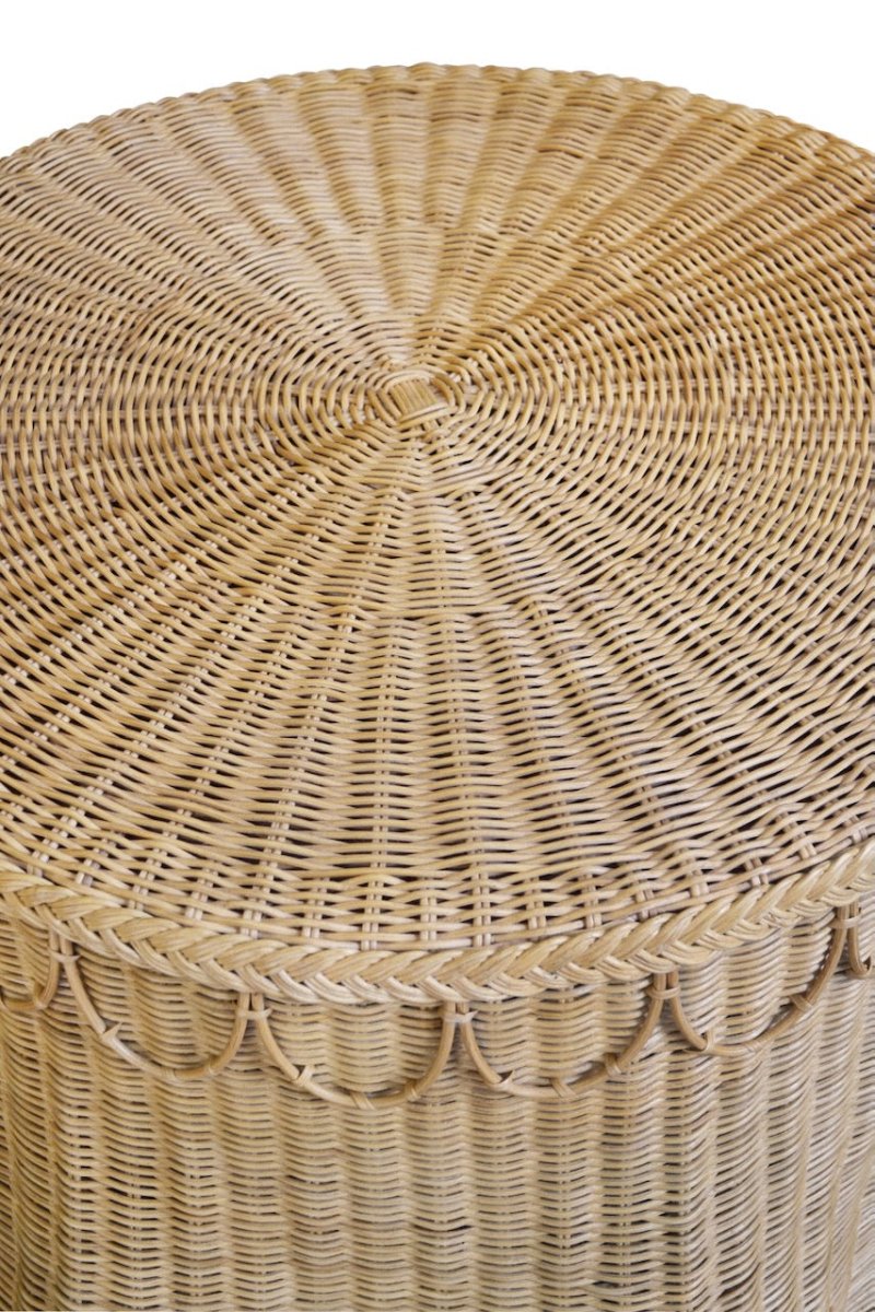 Giada Rattan Coffee Table by Worlds Away | Round Coffee Tables at Fig Linens and Home 4