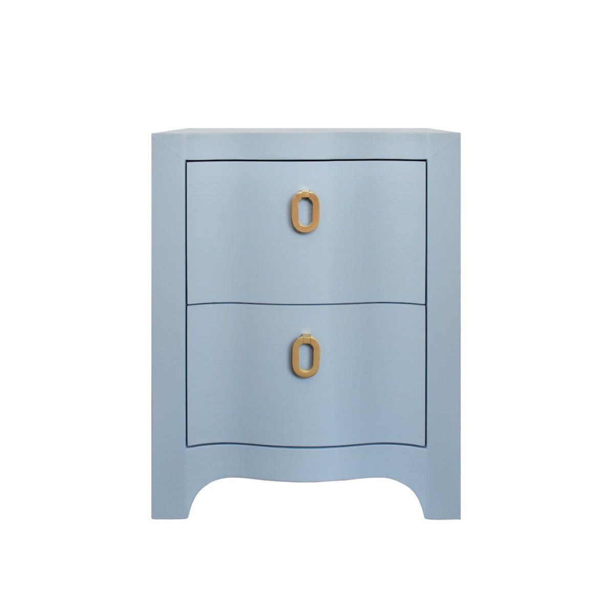 Helena Light Blue Side Table by Worlds Away | Bedside Chest at Fig Linens and Home - Front View