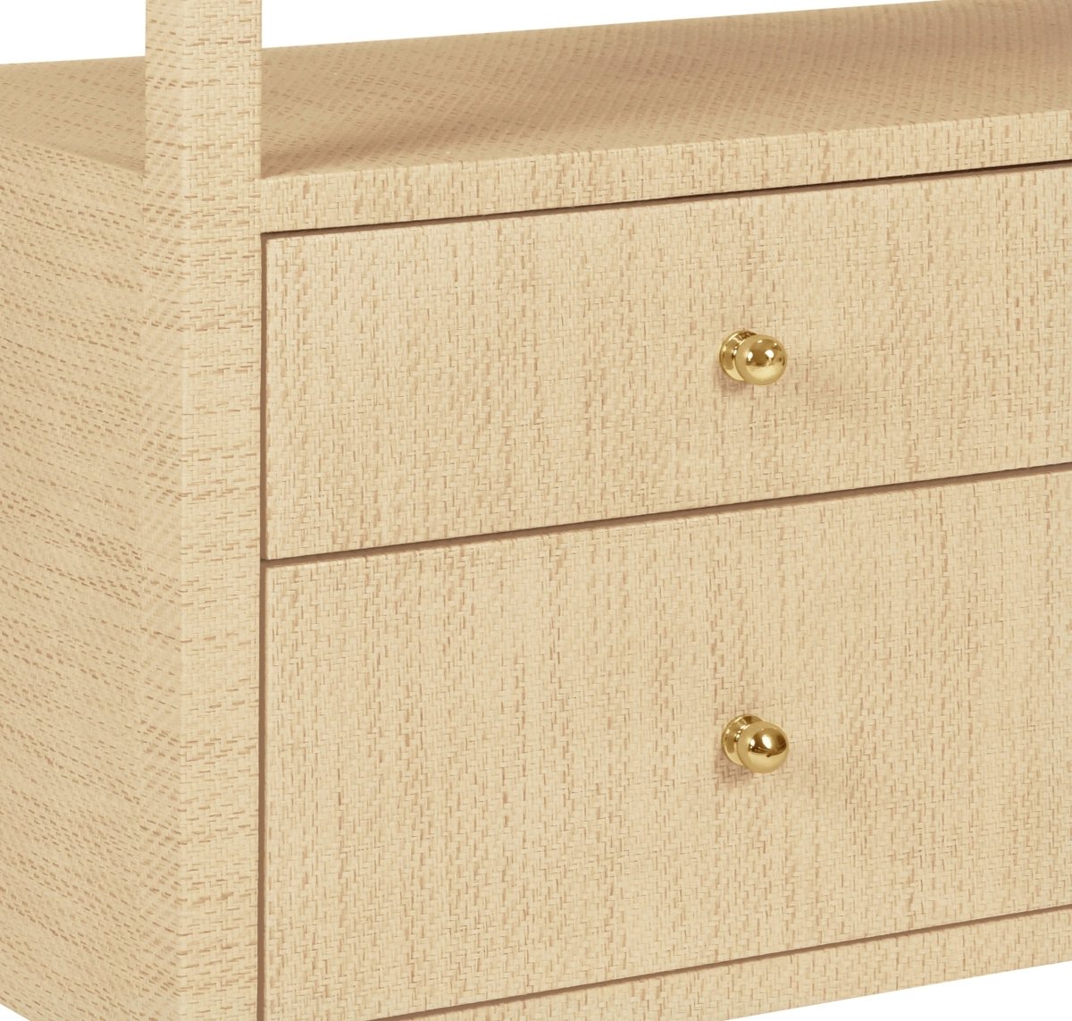 Jordan Natural Buffet Cabinet by Worlds Away | 6-Drawer Console at Fig Linens and Home - Detail 2