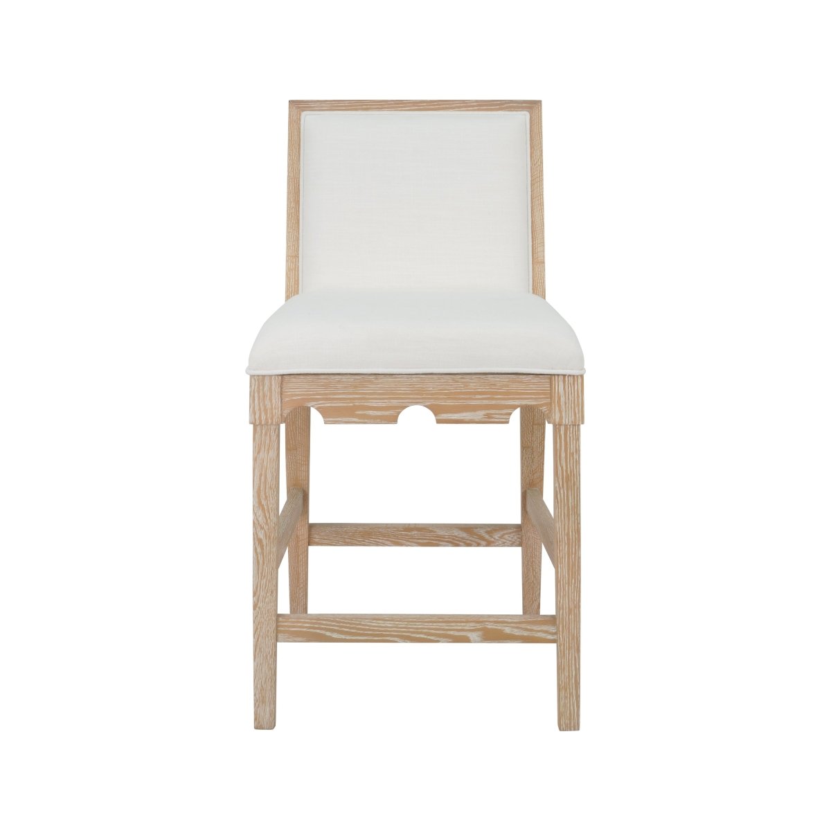 Lanister Cerused Oak Bar & Counter Stool by Worlds Away 40.25"H x 19.25"W x 22.25"D Cerused Oak at FIG LINENS AND HOME 1