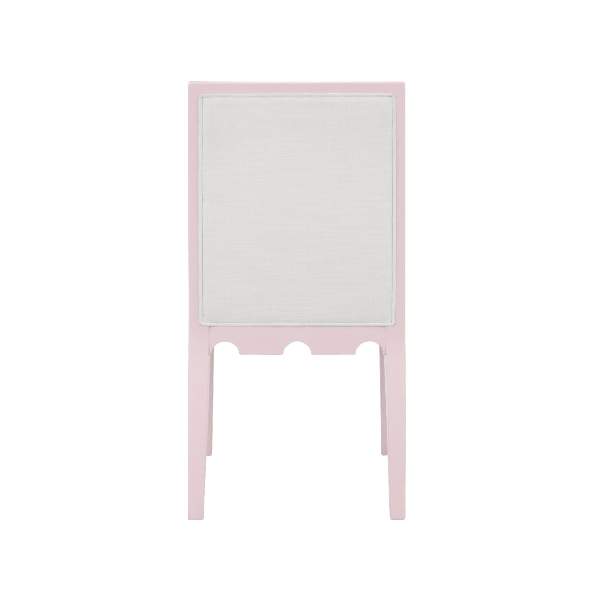 Lanister Performance Fabric Pink Dining Chair by Worlds Away at Fig Linens and Home - Back View