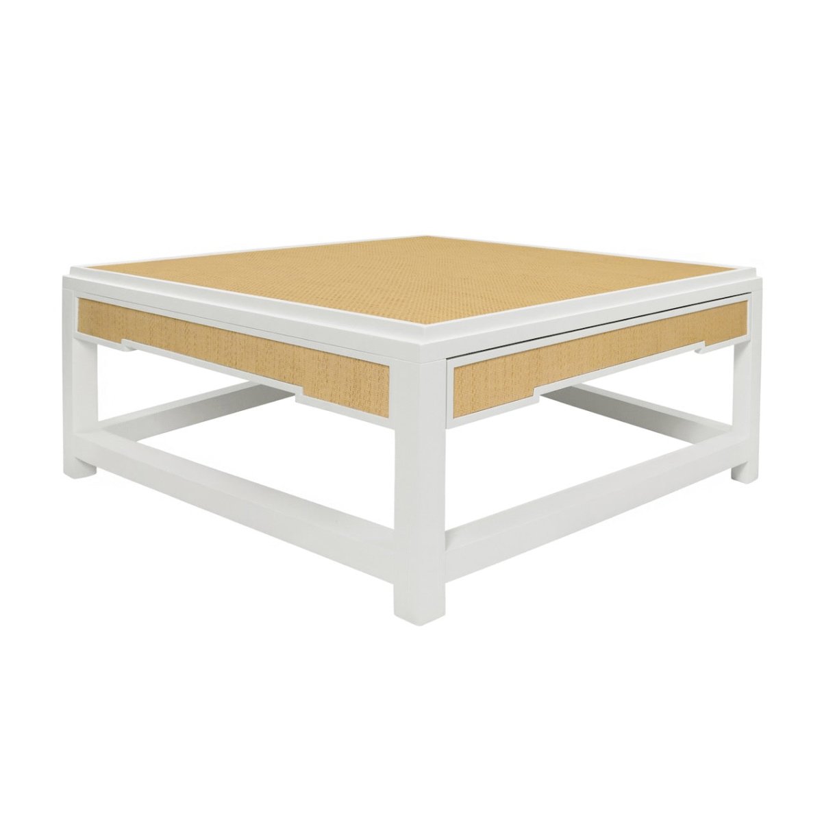 Locklin Natural Coffee Table | Worlds Away Grasscloth Coffee Tables at Fig Linens and Home 4