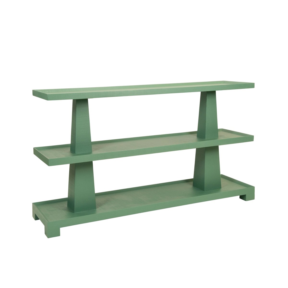 Lowen Green Console Table by Worlds Away at Fig Linens and Home - Angle View