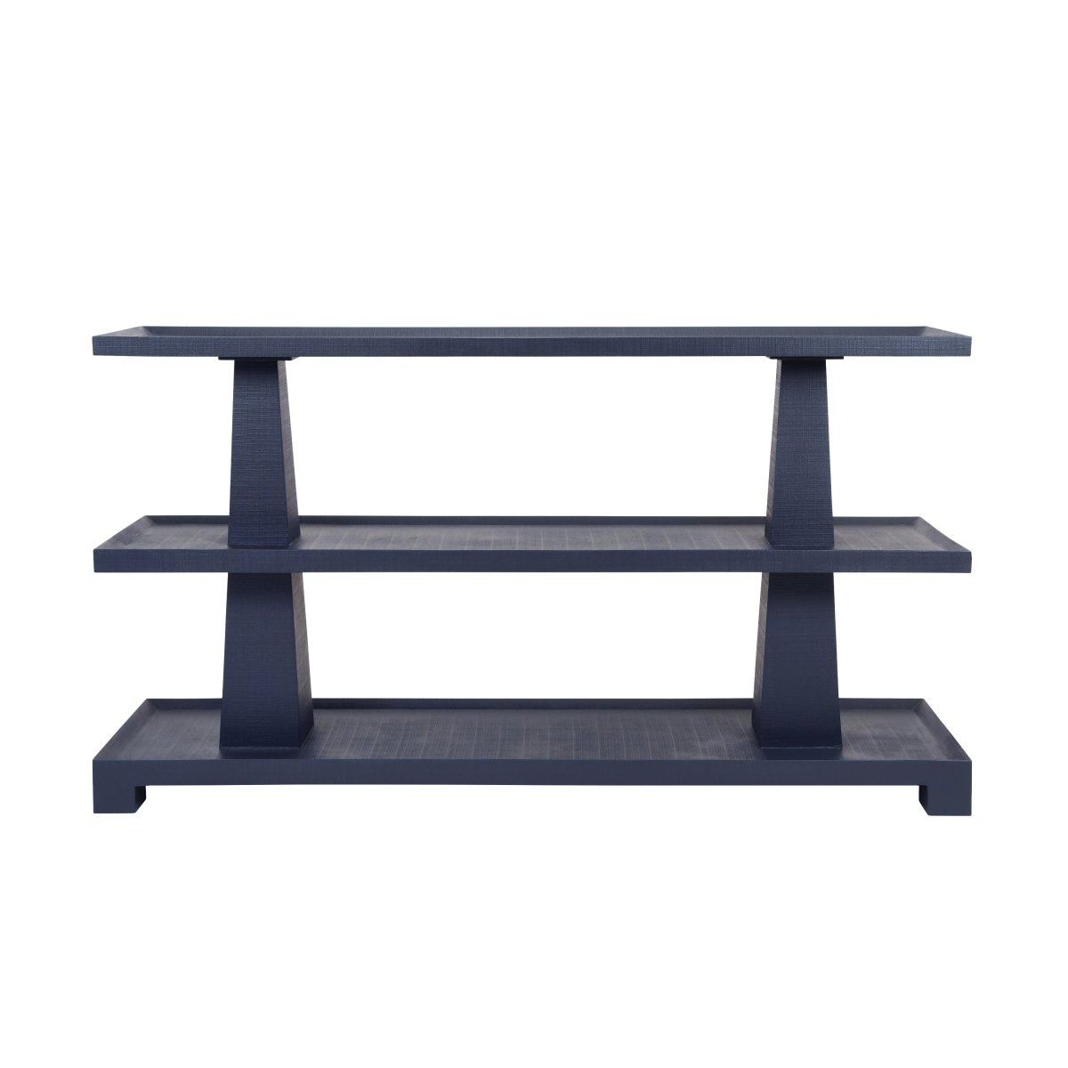 Lowen Navy Blue Console Table by Worlds Away at Fig Linens and Home - Front View