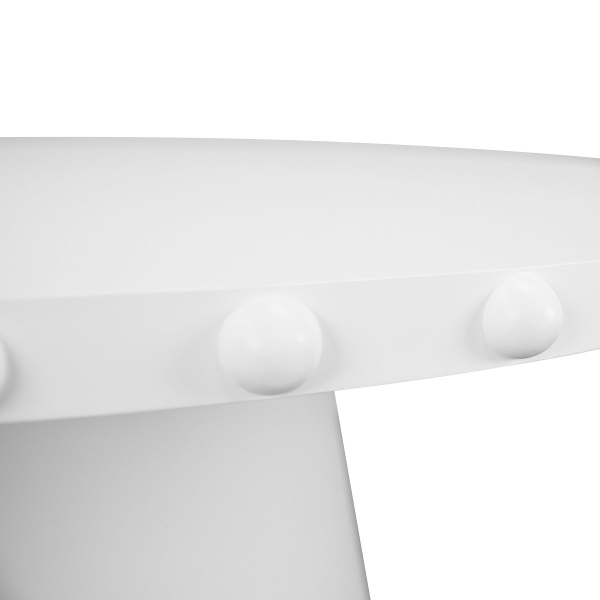 Lucian Round White Dining Table by Worlds Away at Fig Linens and Home - Detail 2