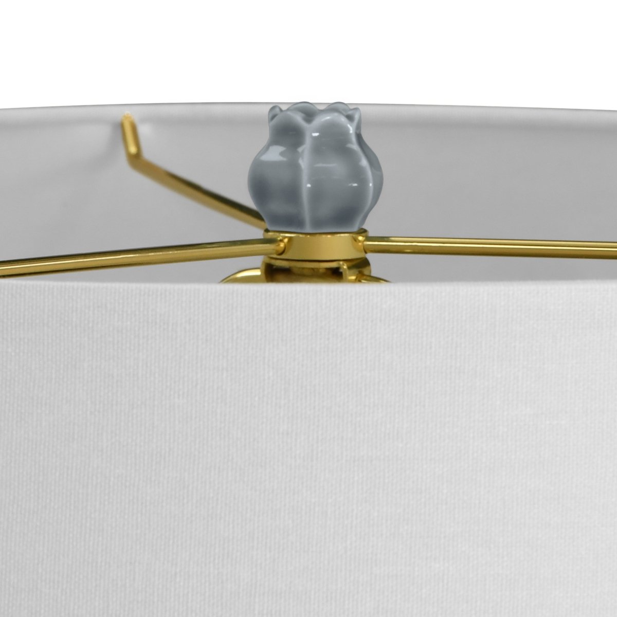 Mae Gray Blue Organic Floral Table Lamp by Worlds Away 32" H x 17.25" W x 17.25" D Gray Blue at FIG LINENS AND HOME 5