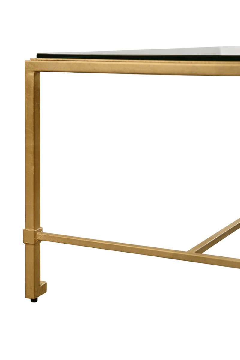 Worlds Away Maitland Gold Leaf Coffee Table at Fig Linens and Home - Detail