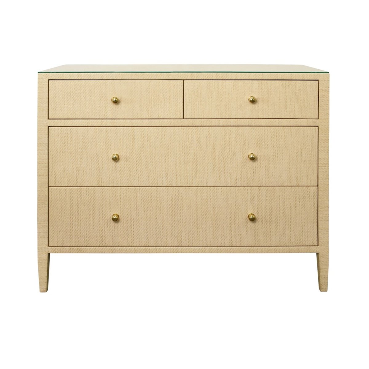 Michelle Natural Grasscloth Cabinet | Worlds Away 4-Drawer Dresser at Fig Linens and Home 2