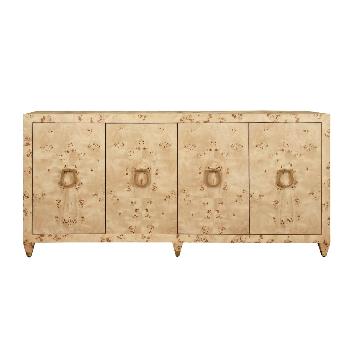 Mulligan Burlwood Buffet Console | Worlds Away Cabinet at Fig Linens and Home - Front View