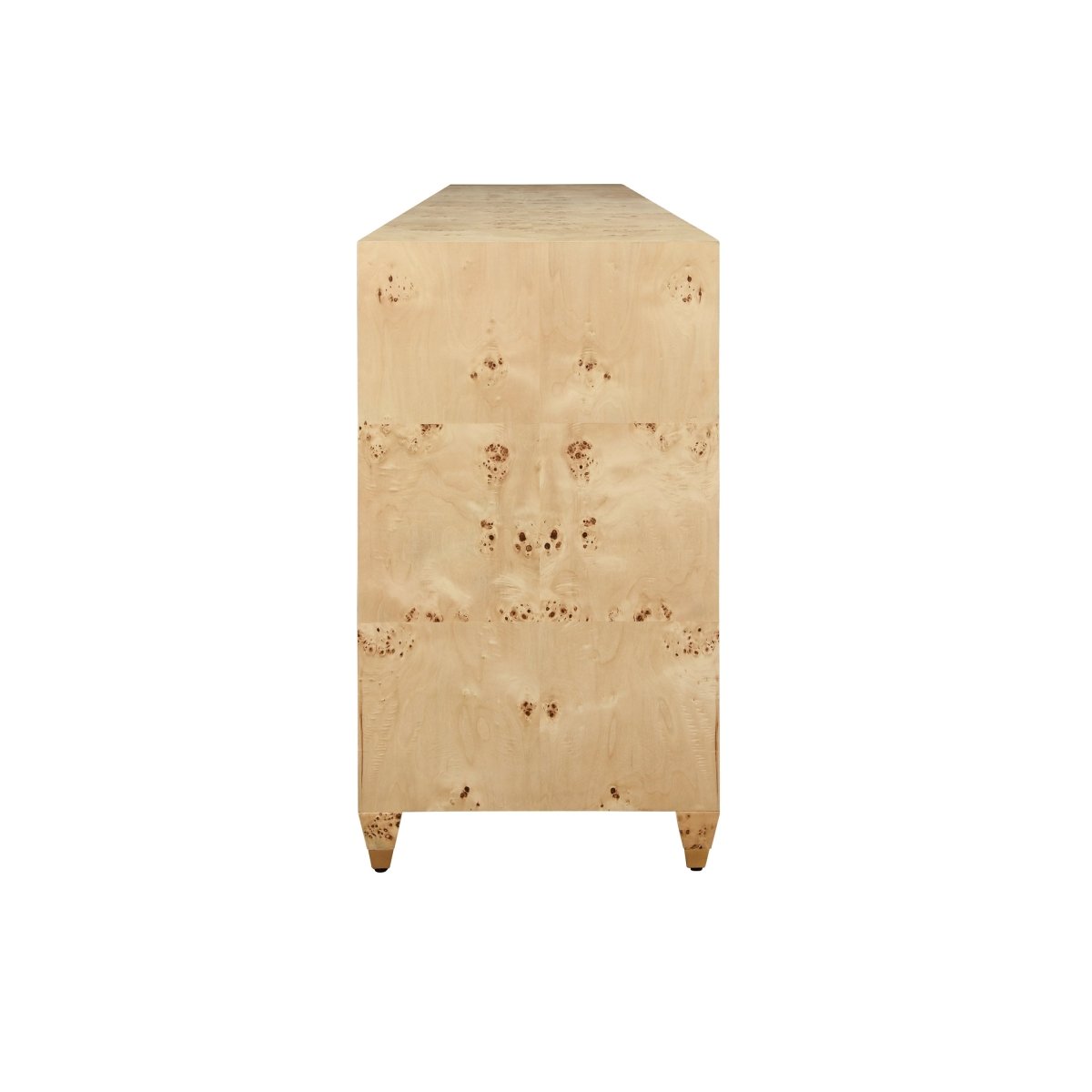 Mulligan Burlwood Buffet Console | Worlds Away Cabinet at Fig Linens and Home - Side View