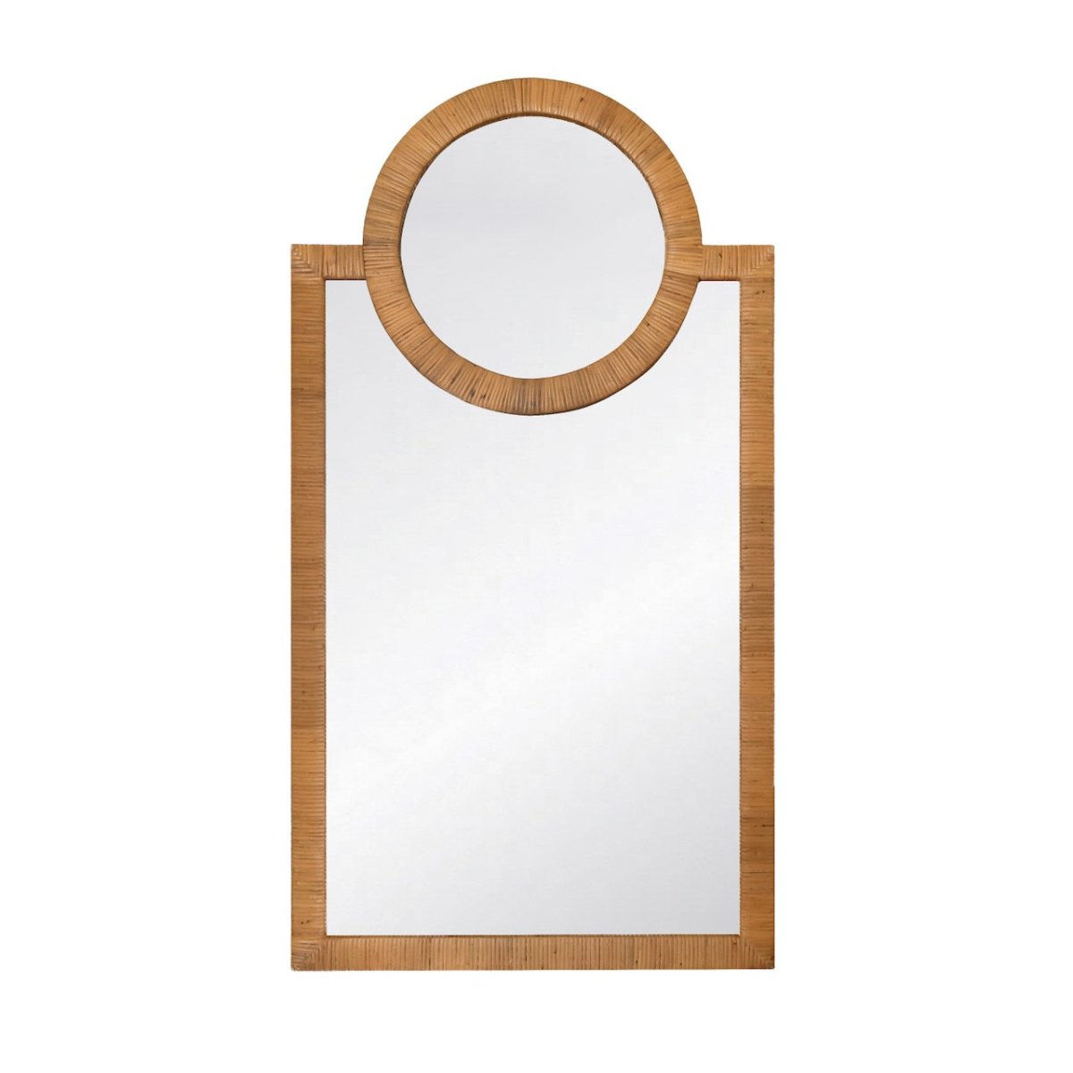 Orlando Rattan Wall Mirror by Worlds Away at Fig Linens and Home 1
