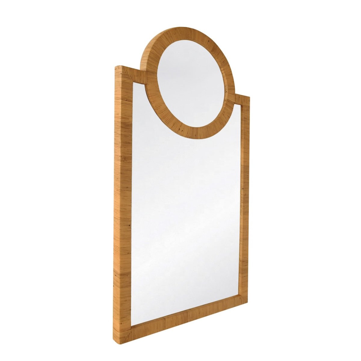 Orlando Rattan Wall Mirror by Worlds Away at Fig Linens and Home 2