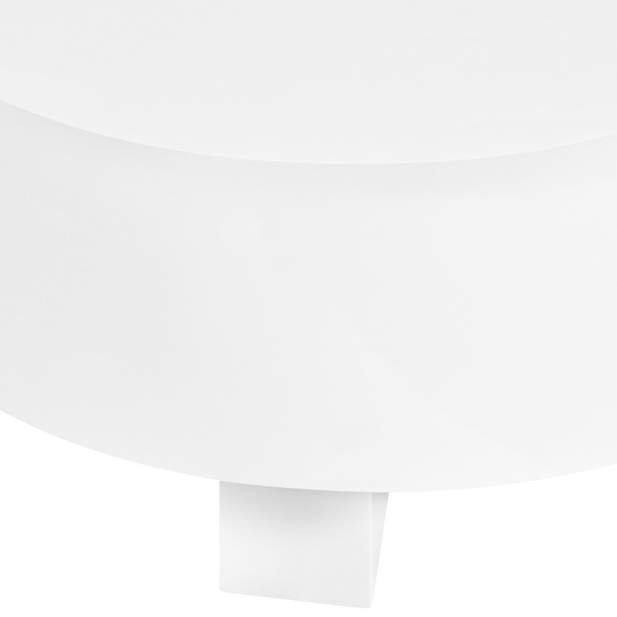 Worlds Away Oslo White Coffee Table at Fig Linens and Home - White Round Coffee Table 5