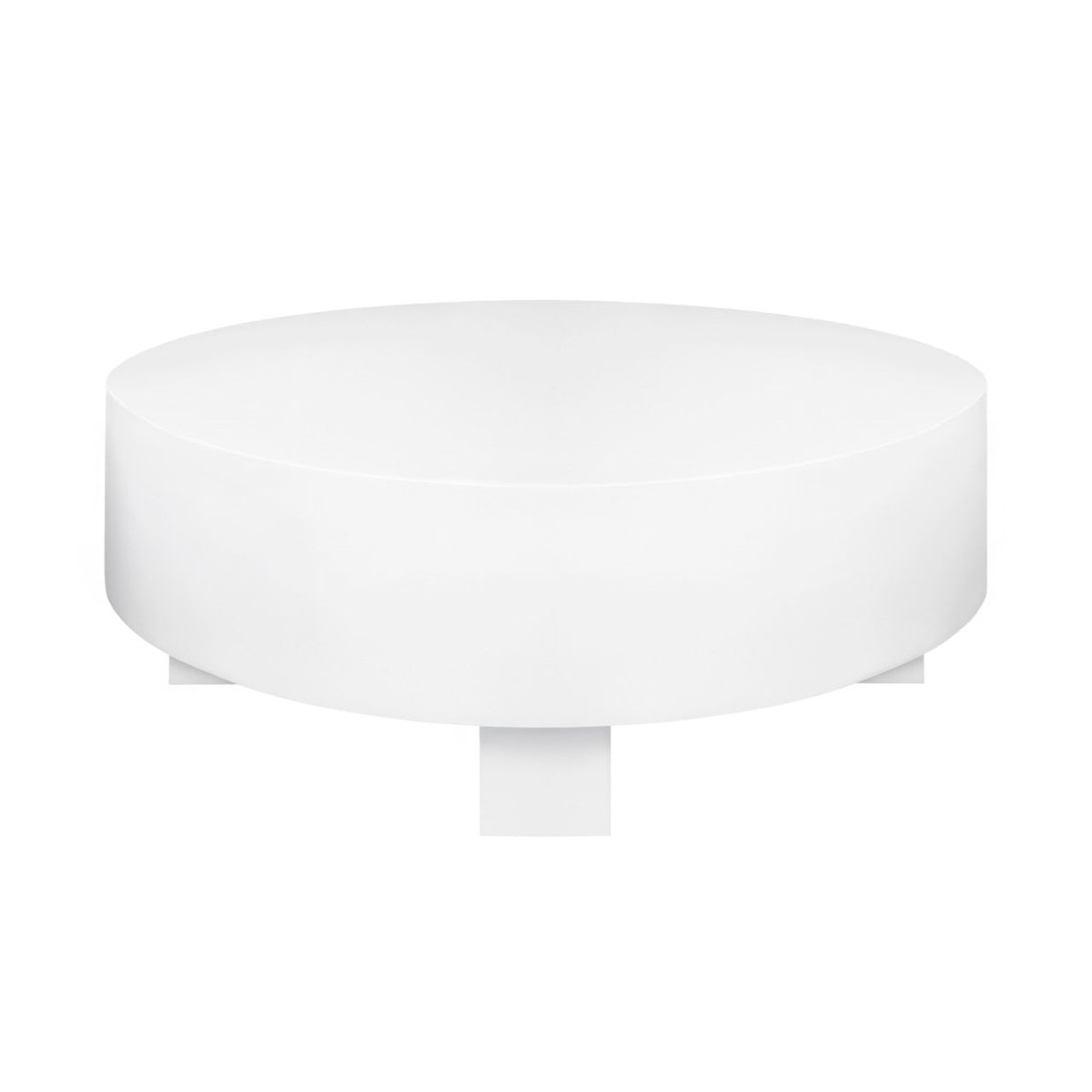 Worlds Away Oslo White Coffee Table at Fig Linens and Home - White Round Coffee Table 3
