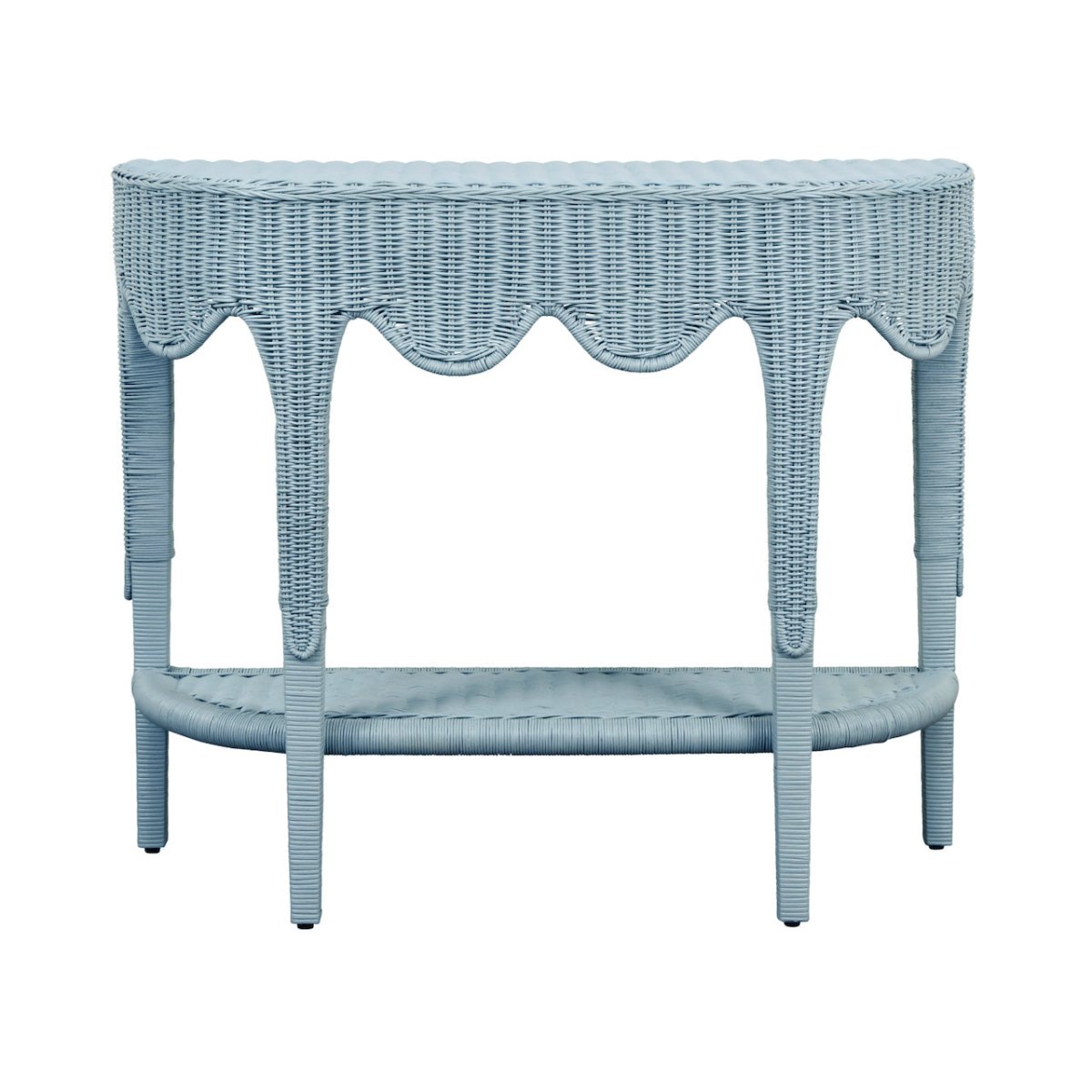 Worlds Away Paloma Light Blue Console Table at Fig Linens and Home - Front