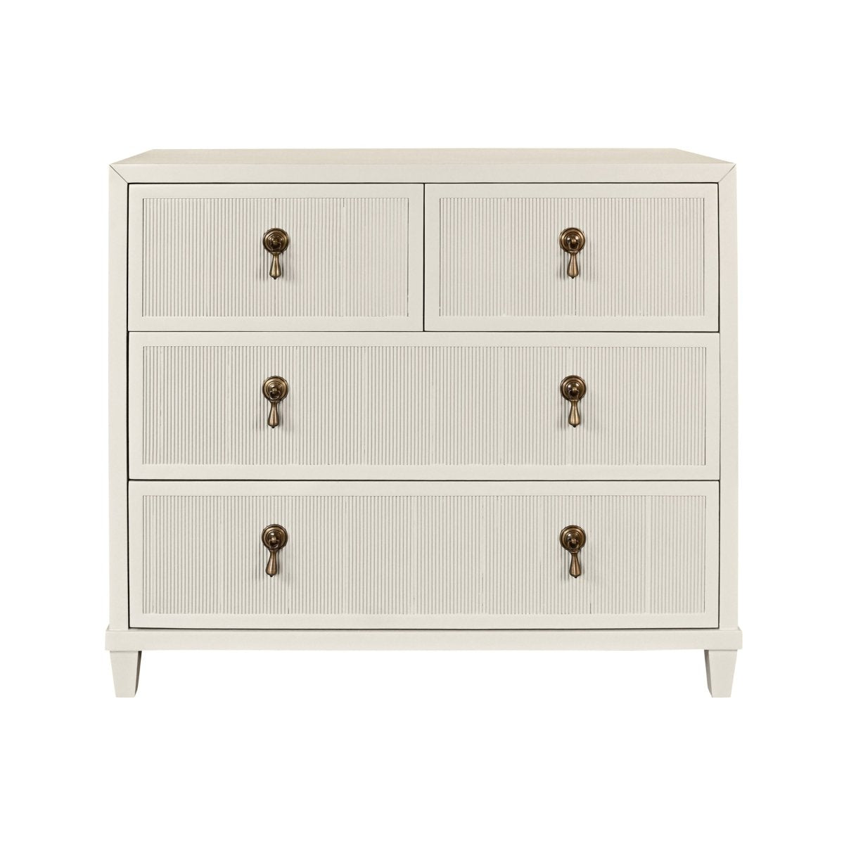 Dresser Front View - Pascal Antique White Dresser by Worlds Away at Fig Linens and Home