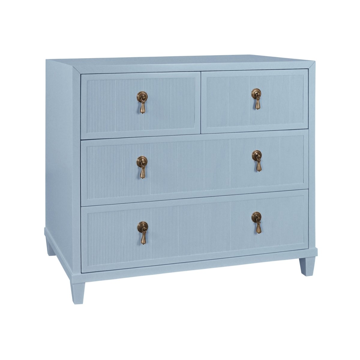 Pascal Light Blue Dresser by Worlds Away | Storage Cabinets at Fig Linens and Home - Angle View
