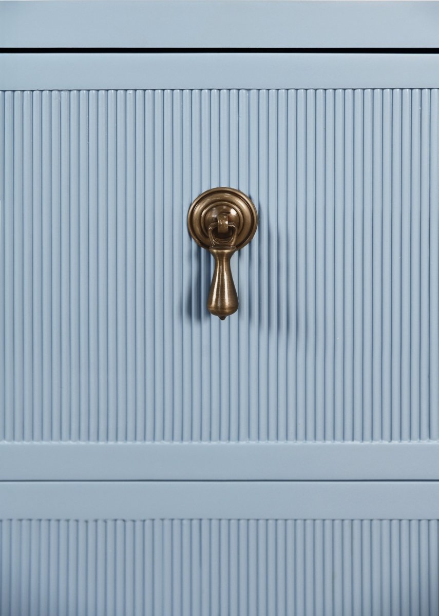Pascal Light Blue Dresser by Worlds Away | Storage Cabinets at Fig Linens and Home - Hardware Detail