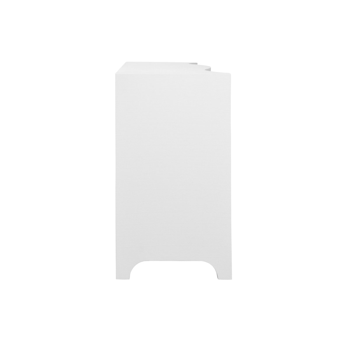 Worlds Away Paulina Modern Classic White Textured Linen Buffet Cabinet at Fig Linens and Home 7