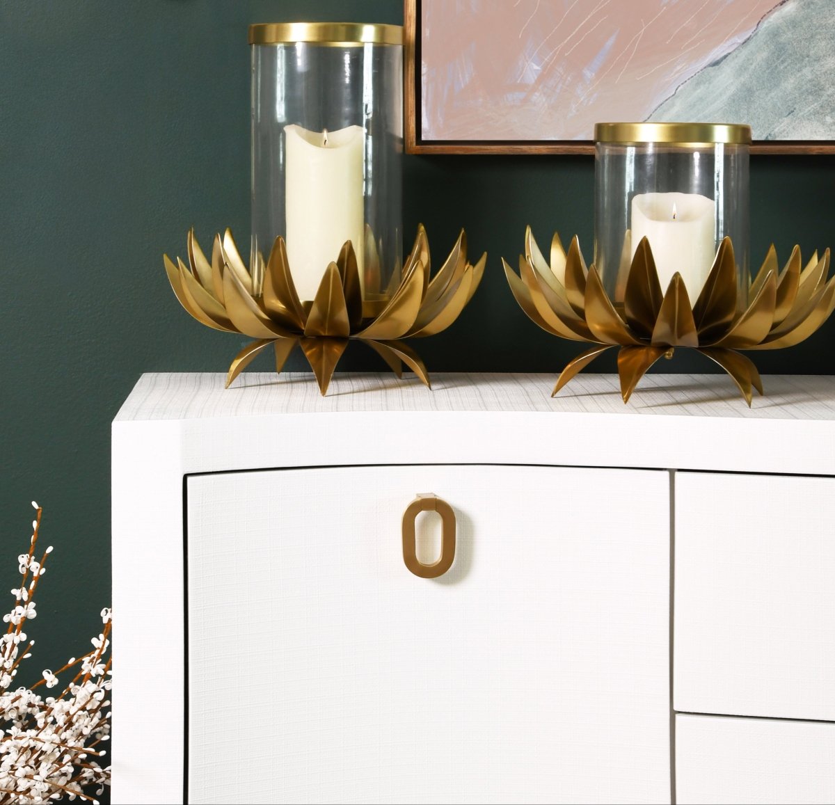 Worlds Away Paulina Modern Classic White Textured Linen Buffet Cabinet at Fig Linens and Home 8