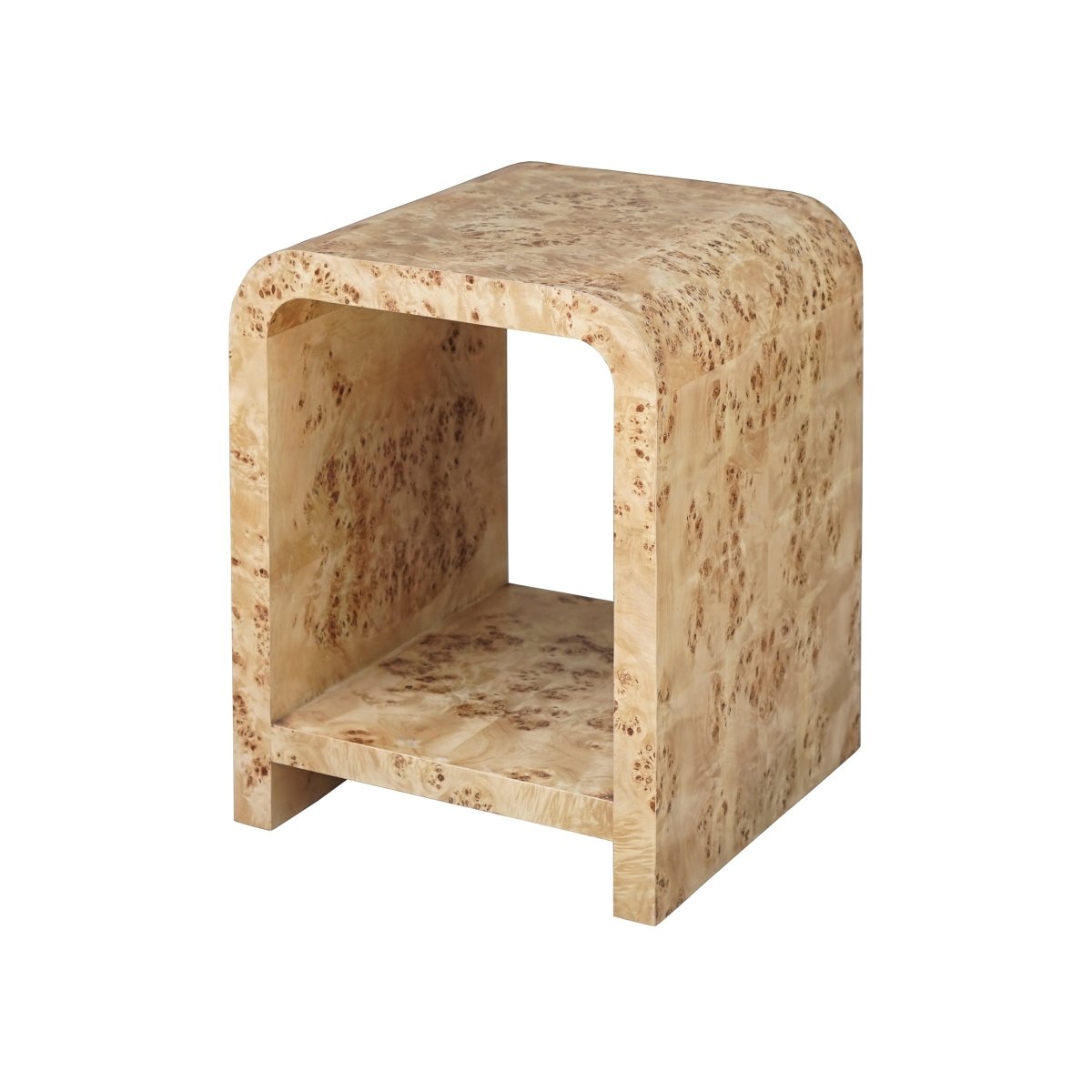 Burl Wood Side Table by Worlds Away - Angle View | Fig Linens and Home