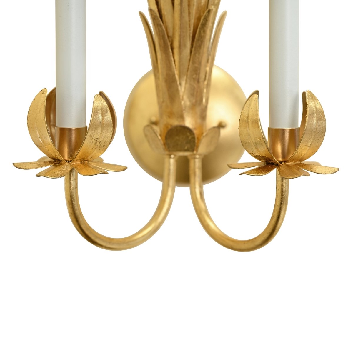 Reseda Gold Sconce by Worlds Away at Fig Linens and Home | Two-Arm Wall Sconce View 5
