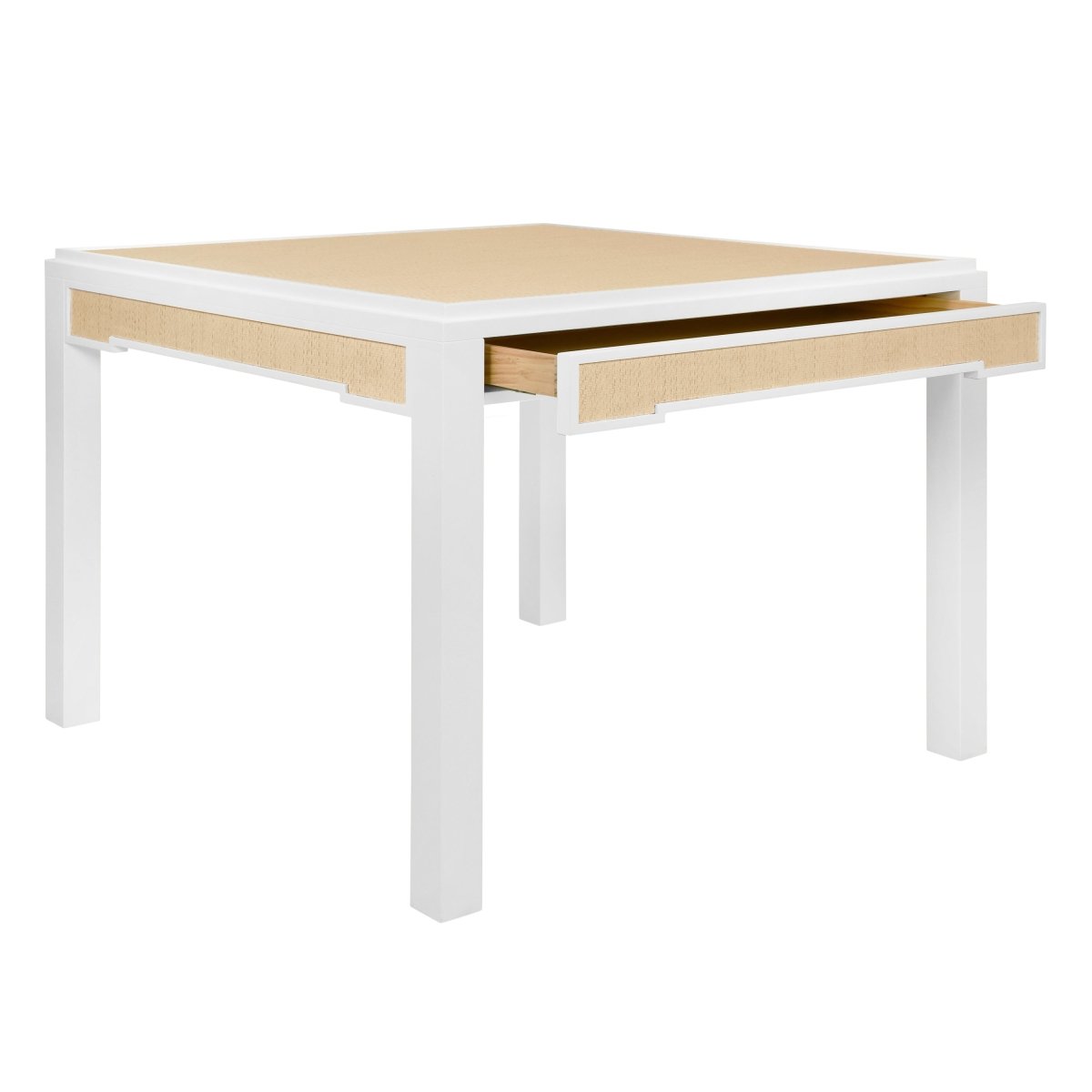 Robin Grasscloth Natural Game Table by Worlds Away at Fig Linens and Home 3