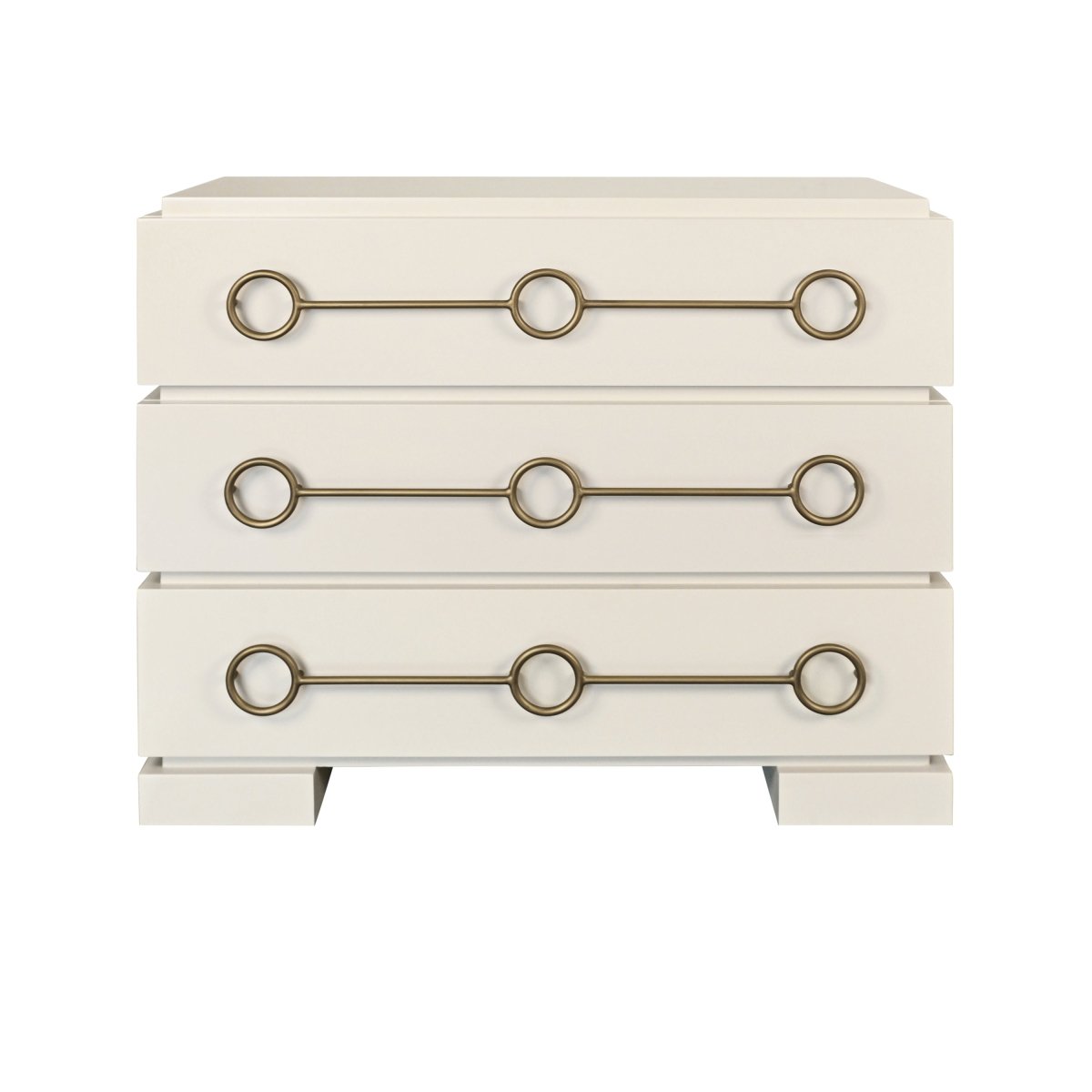 Roderick Antique White Dresser by Worlds Away at Fig Linens and Home - Front View