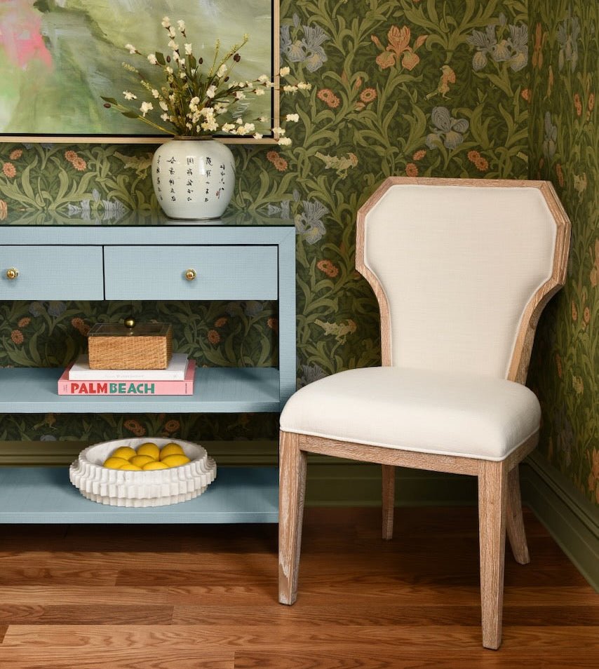 Tally Cerused Oak Dining Chair | Worlds Away Seating at Fig Linens and Home - Lifestyle 1