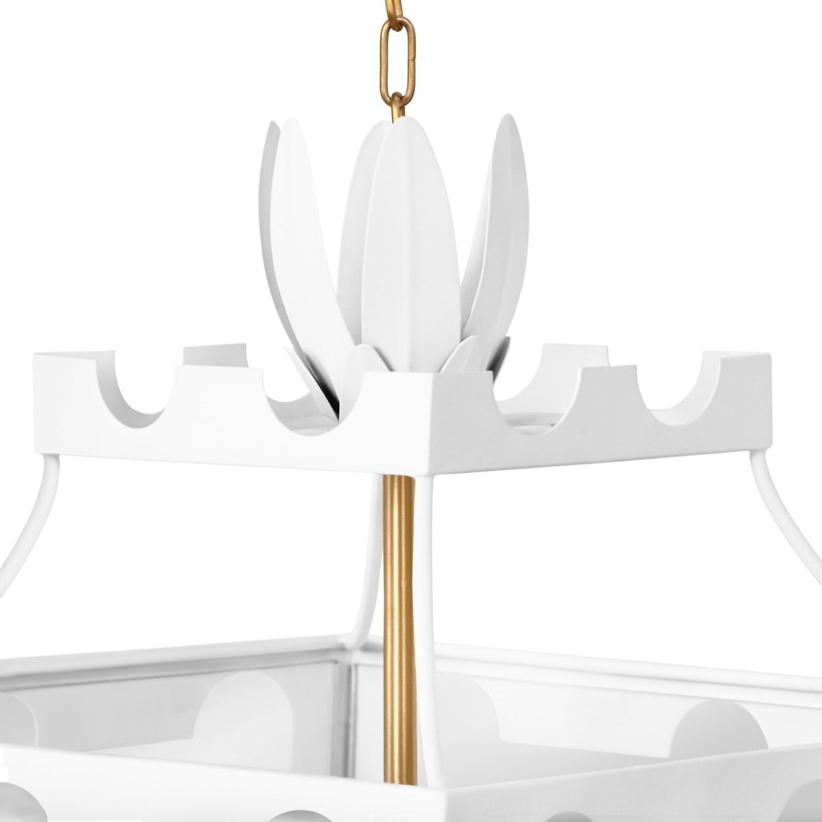 Talula White Pendant Lantern by Worlds Away - Pendant Light Chandelier at Fig Linens and Home 6