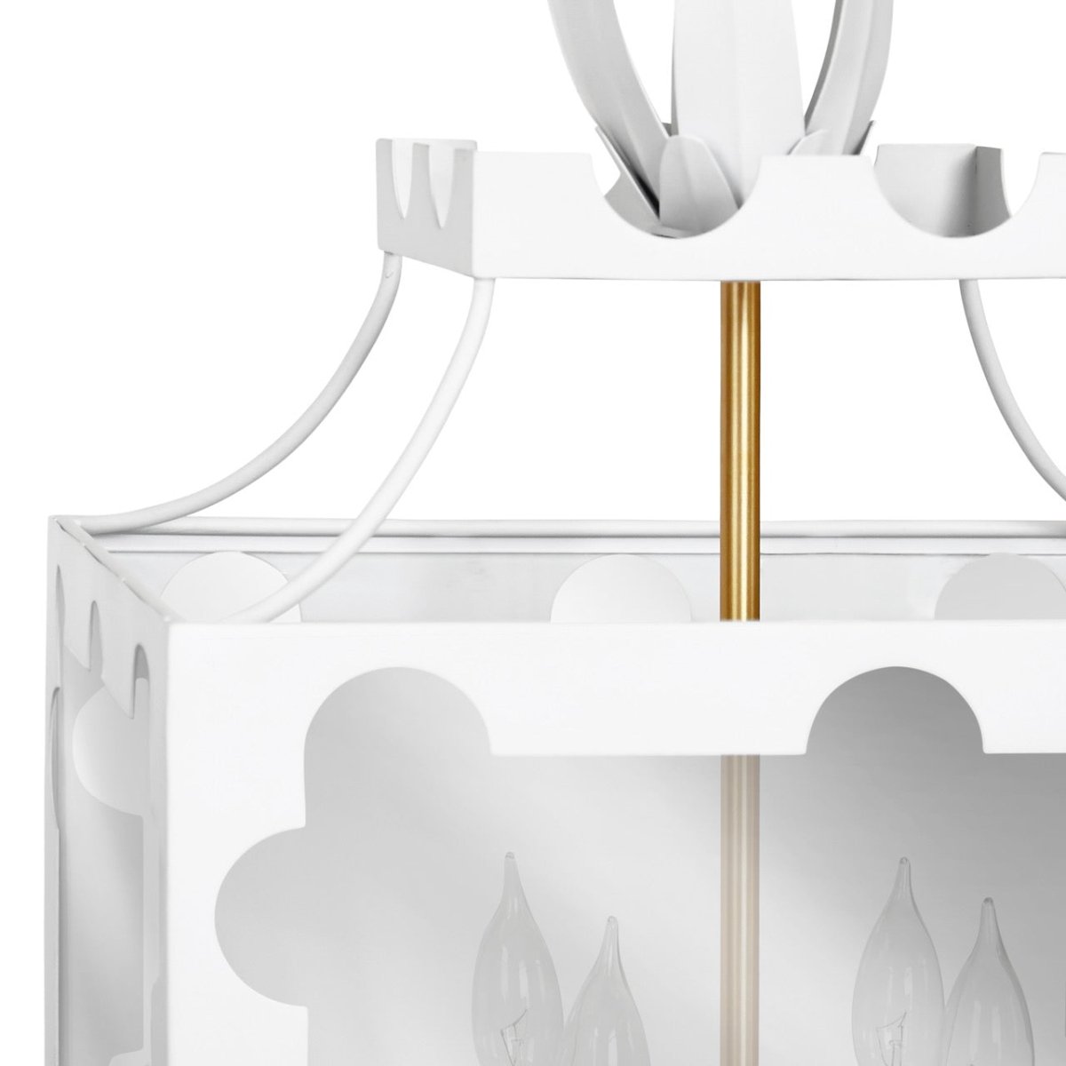 Talula White Pendant Lantern by Worlds Away - Pendant Light Chandelier at Fig Linens and Home 5