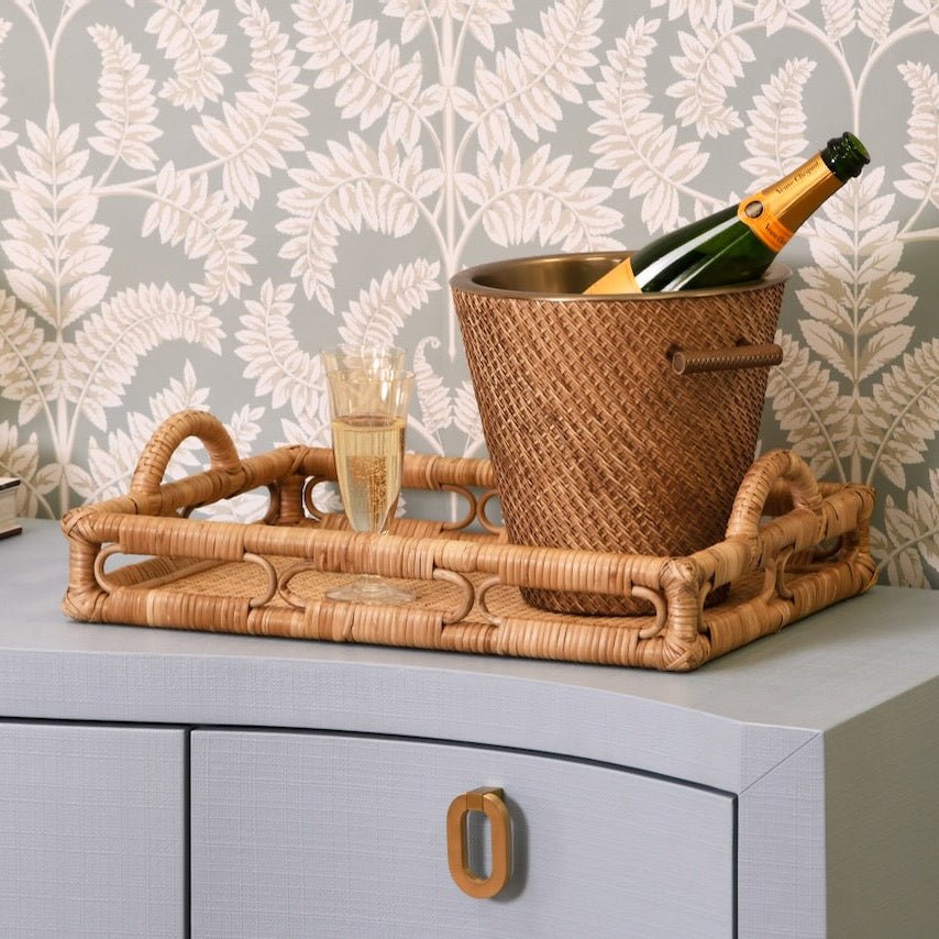 Tatum Rattan Tray by Worlds Away | Coastal Decor Lifestyle 4 at Fig Linens and Home