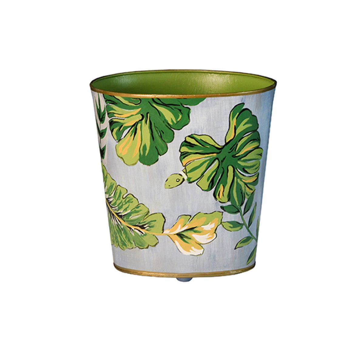 Tropics Wastebasket by Worlds Away at Fig Linens and Home
