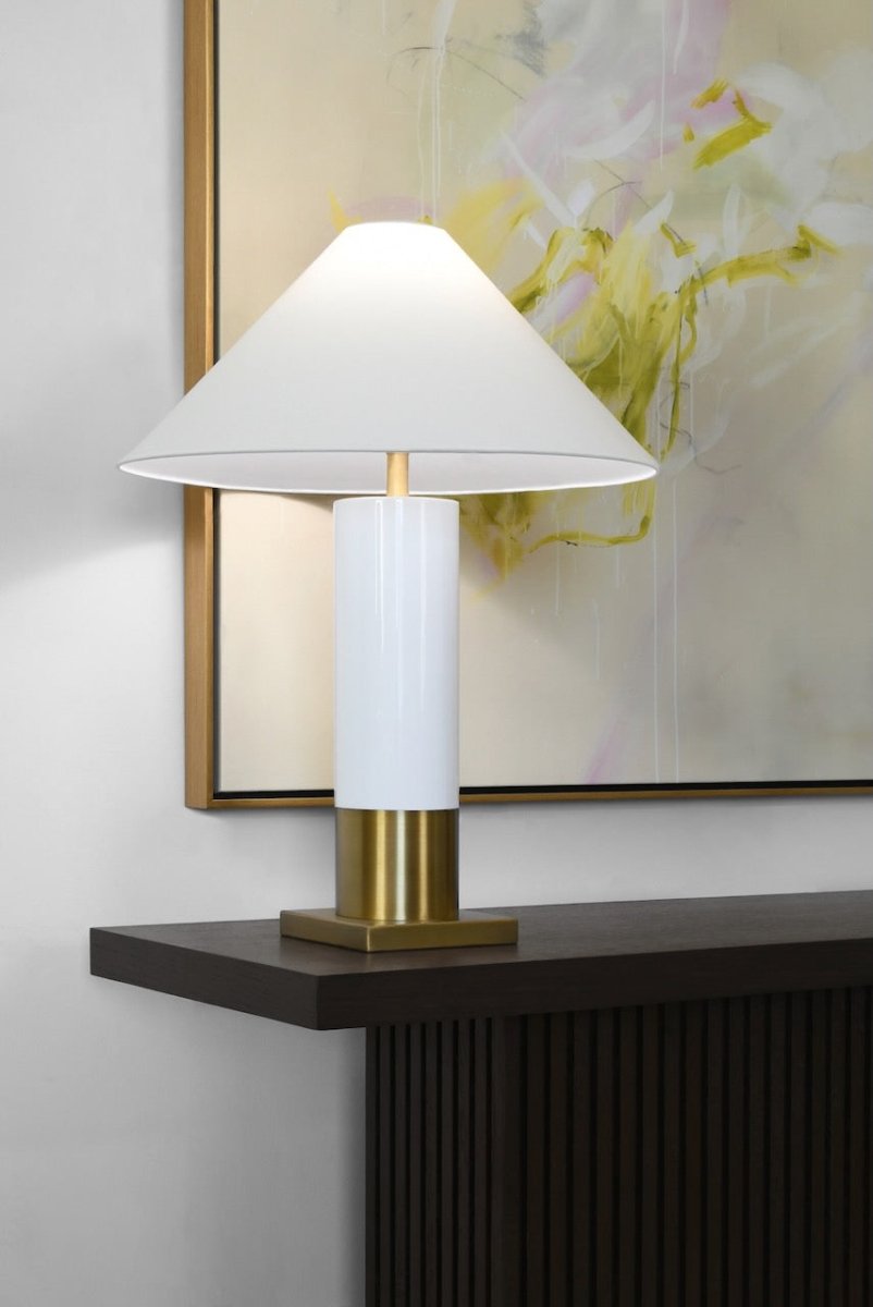 Vanna Dark Espresso Oak Pedestal Base Console Table by Worlds Away 2