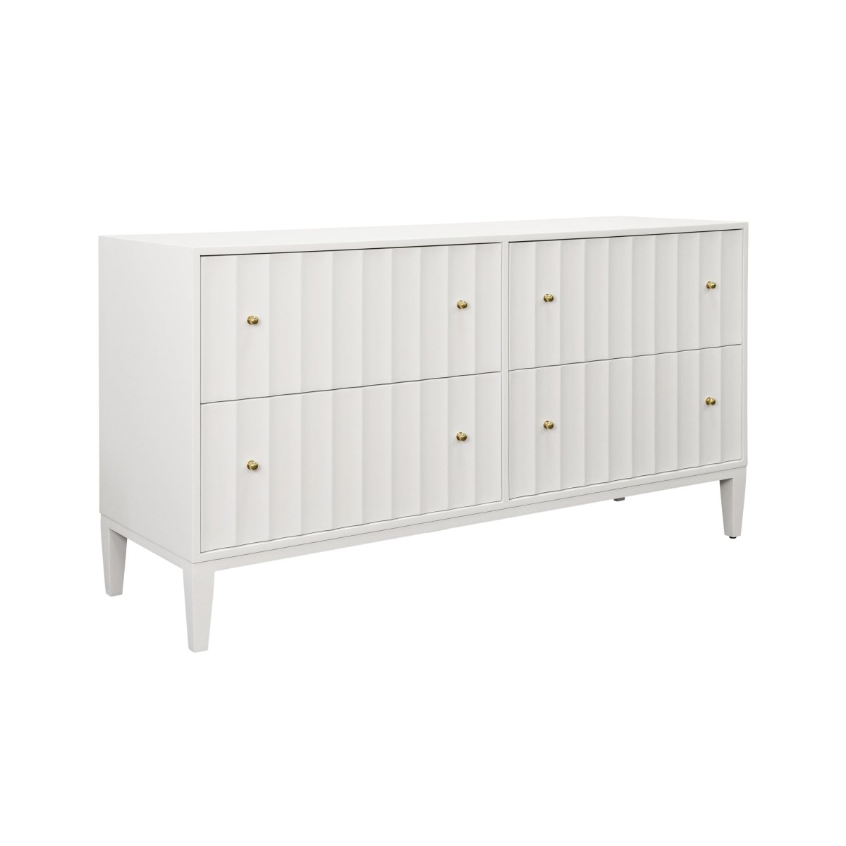 Worlds Away Angus White Dresser 34"H x 64"W x 20"D White at FIG LINENS AND HOME 2