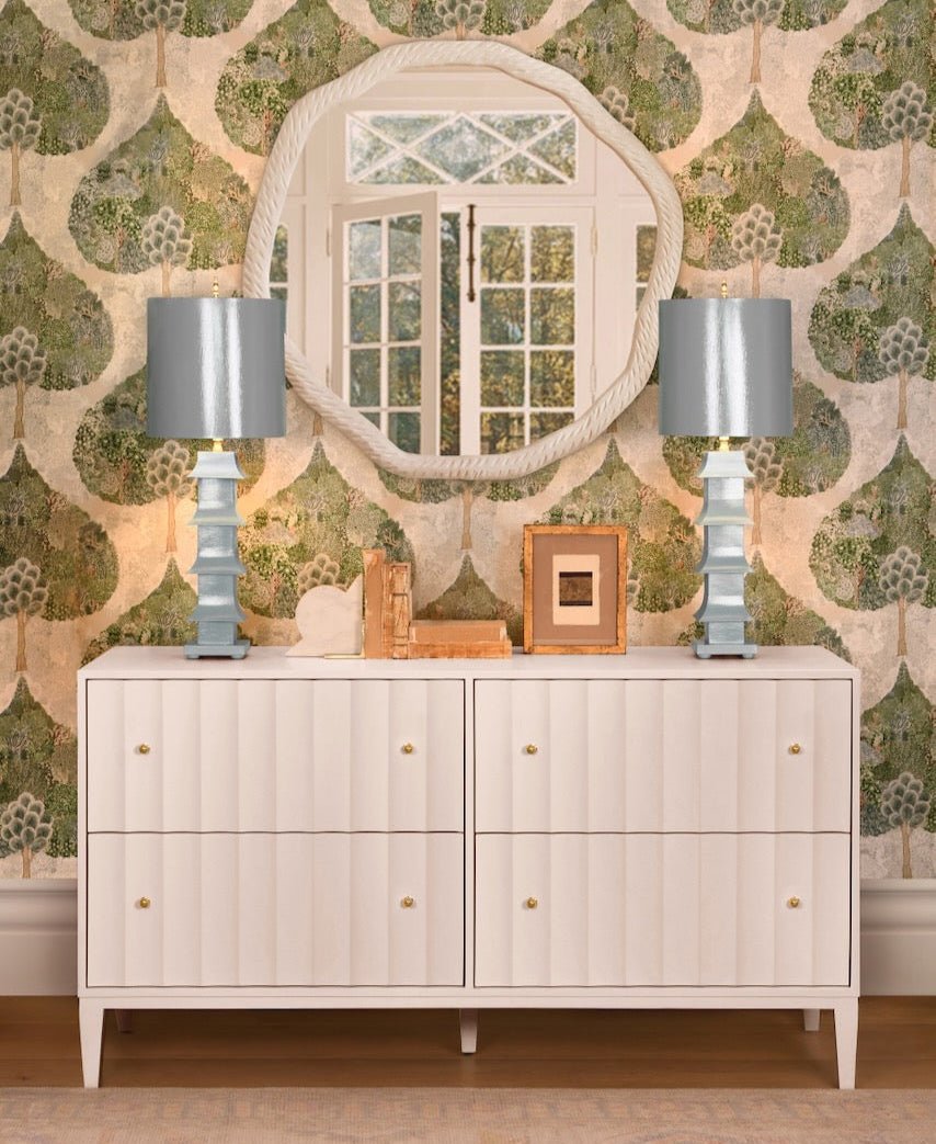Worlds Away Angus White Dresser 34"H x 64"W x 20"D White at FIG LINENS AND HOME 1