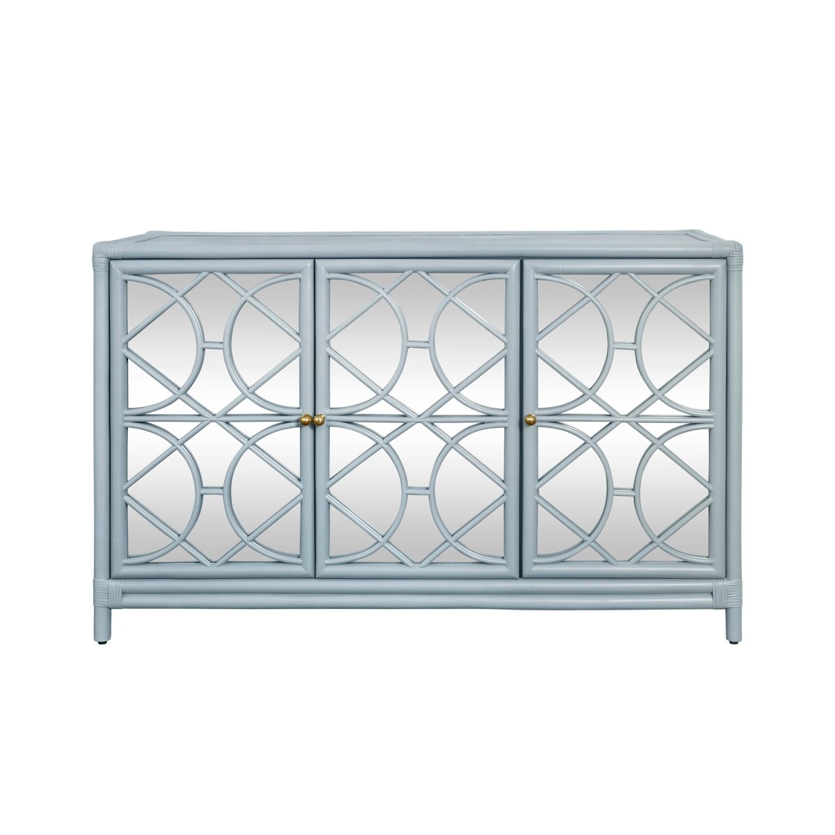 Worlds Away Aria Light Blue Buffet Cabinet at Fig Linens and Home - Front View 1
