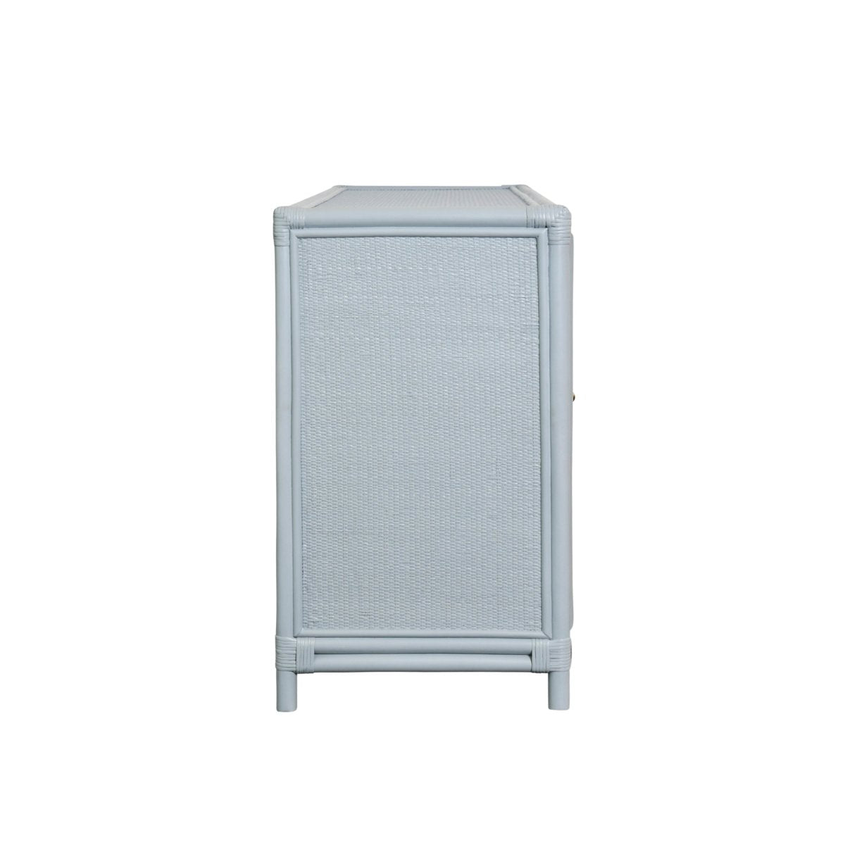 Worlds Away Aria Light Blue Buffet Cabinet at Fig Linens and Home - Side of Cabinet