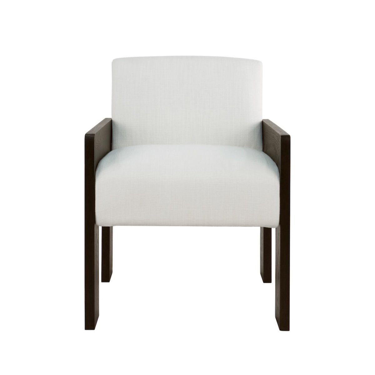Worlds Away Astor Espresso Oak Dining Chair - Front View at Fig Linens and Home