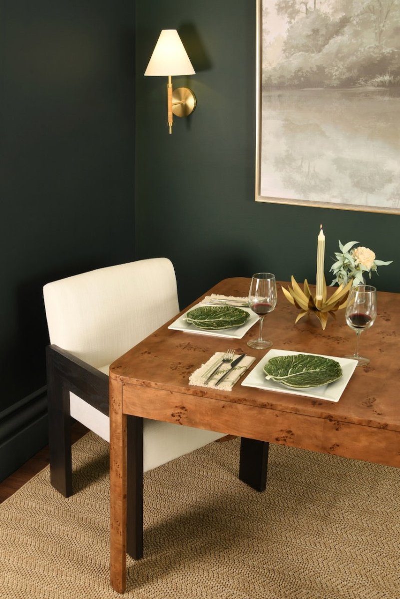 Worlds Away Astor Espresso Oak Dining Chair - Lifestyle 2