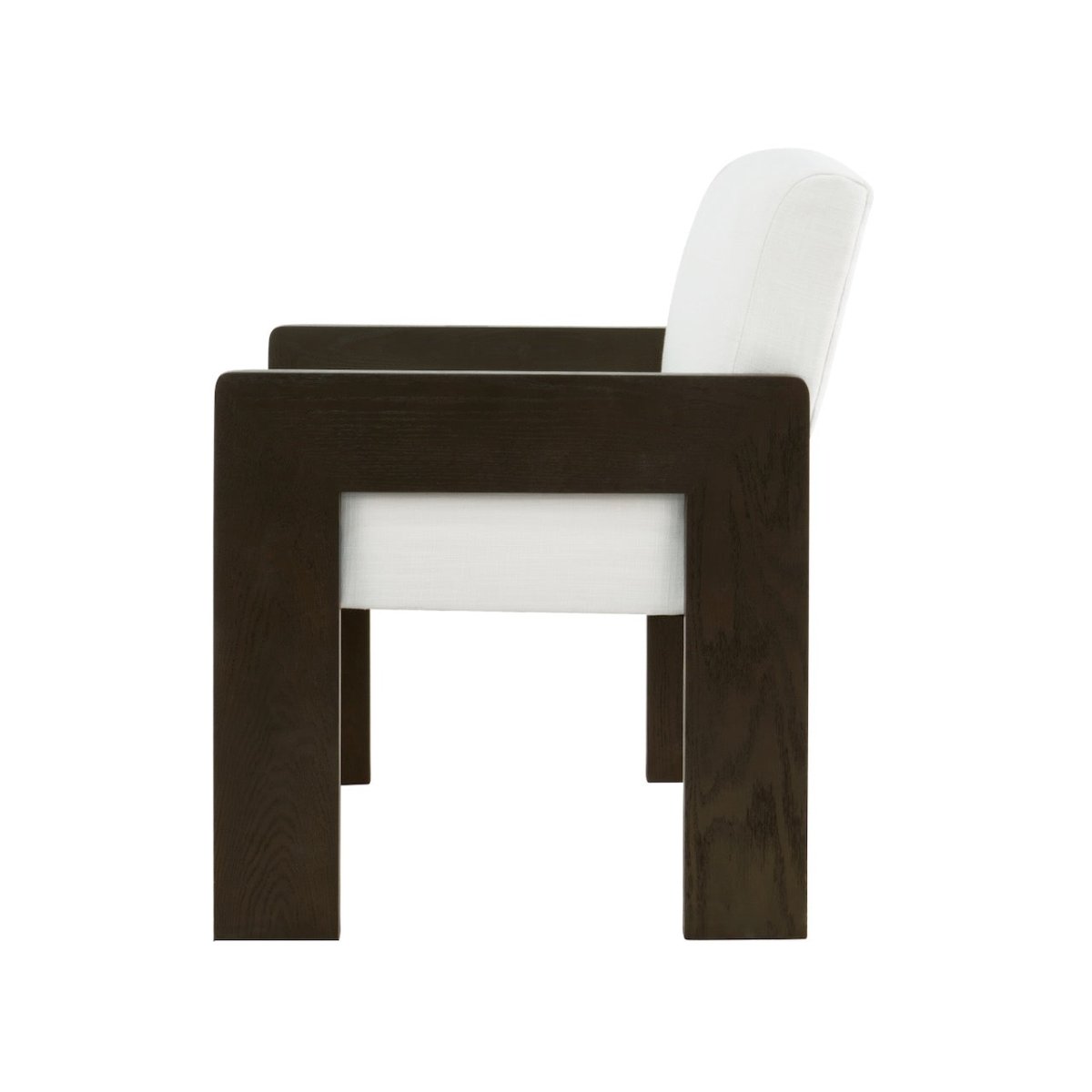 Worlds Away Astor Espresso Oak Dining Chair - Side View