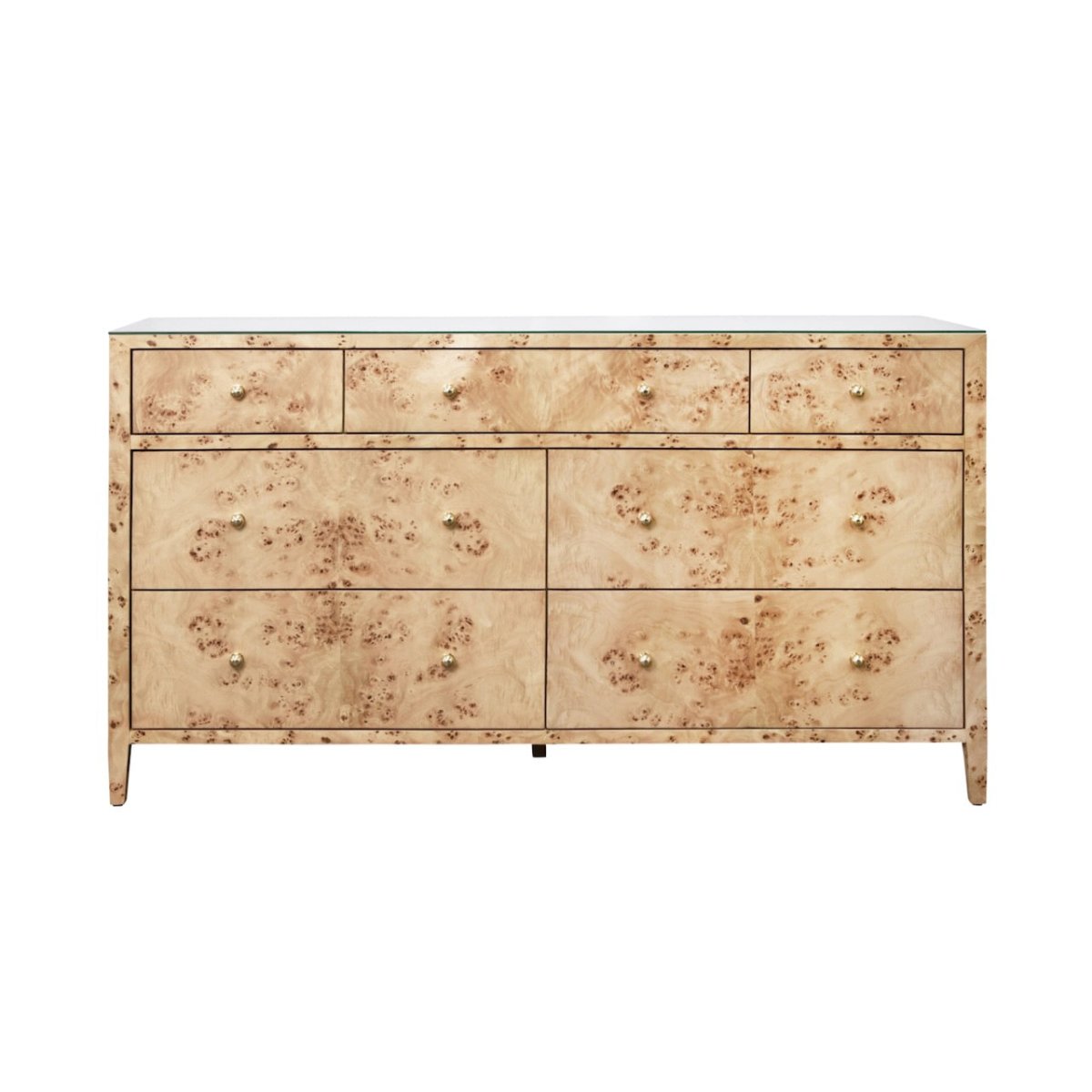 Worlds Away Carnegie Burlwood Dresser Front at Fig Linens and Home